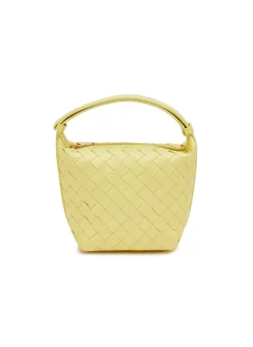 -----------BOTTEGA VENETA  ---- ------------YELLOW ----Candy Wallace Leather Bag --