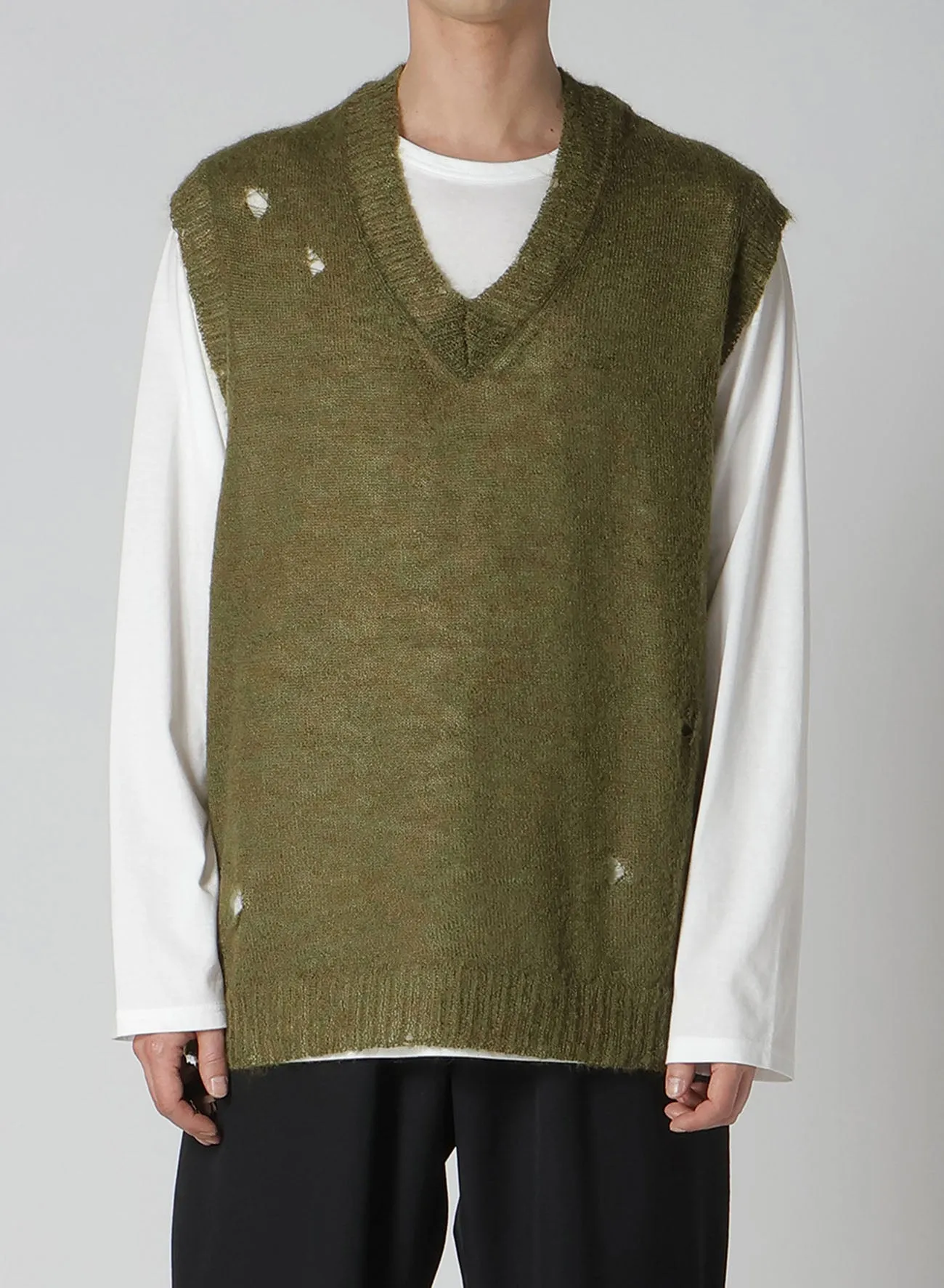 7G1P PLAIN STITCH V VEST