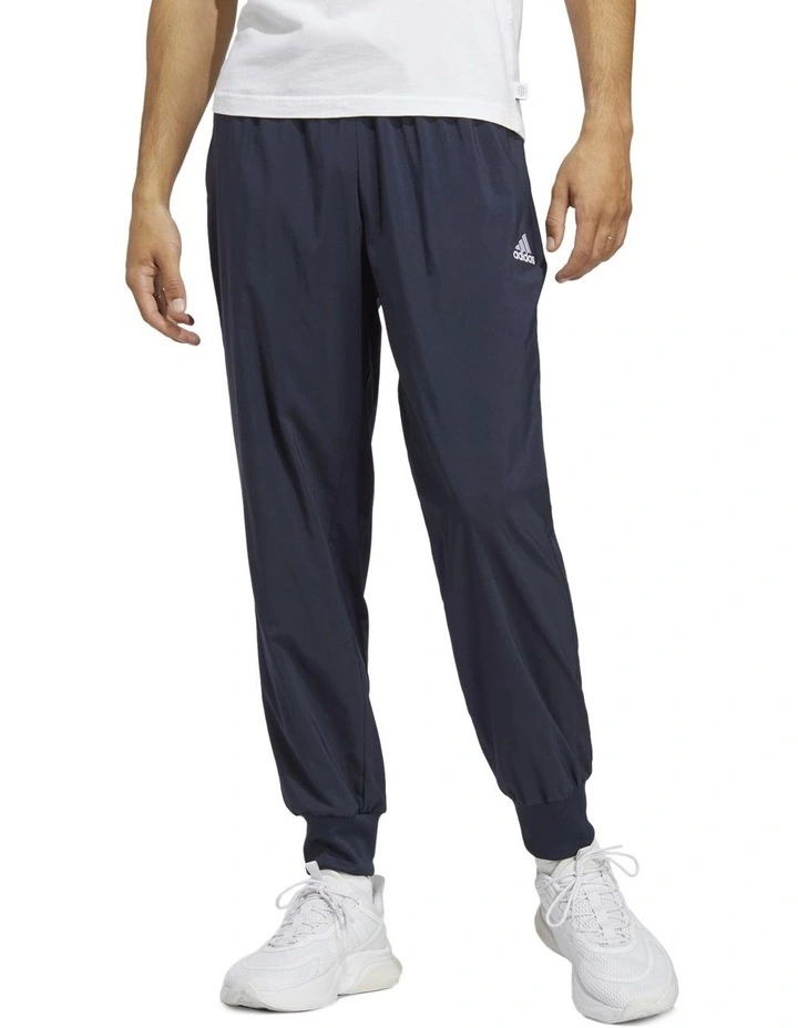 Aeroready Essentials Tapered Cuff Embroidered Tracksuit Bottoms in Blue