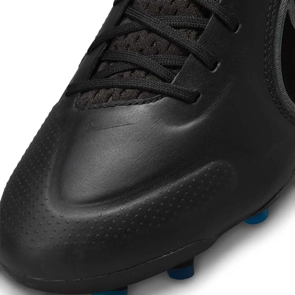 All Gender Nike Tiempo Legend 9 Elite FG Soccer Shoe- Black/Dk Smoke Grey/Summit White