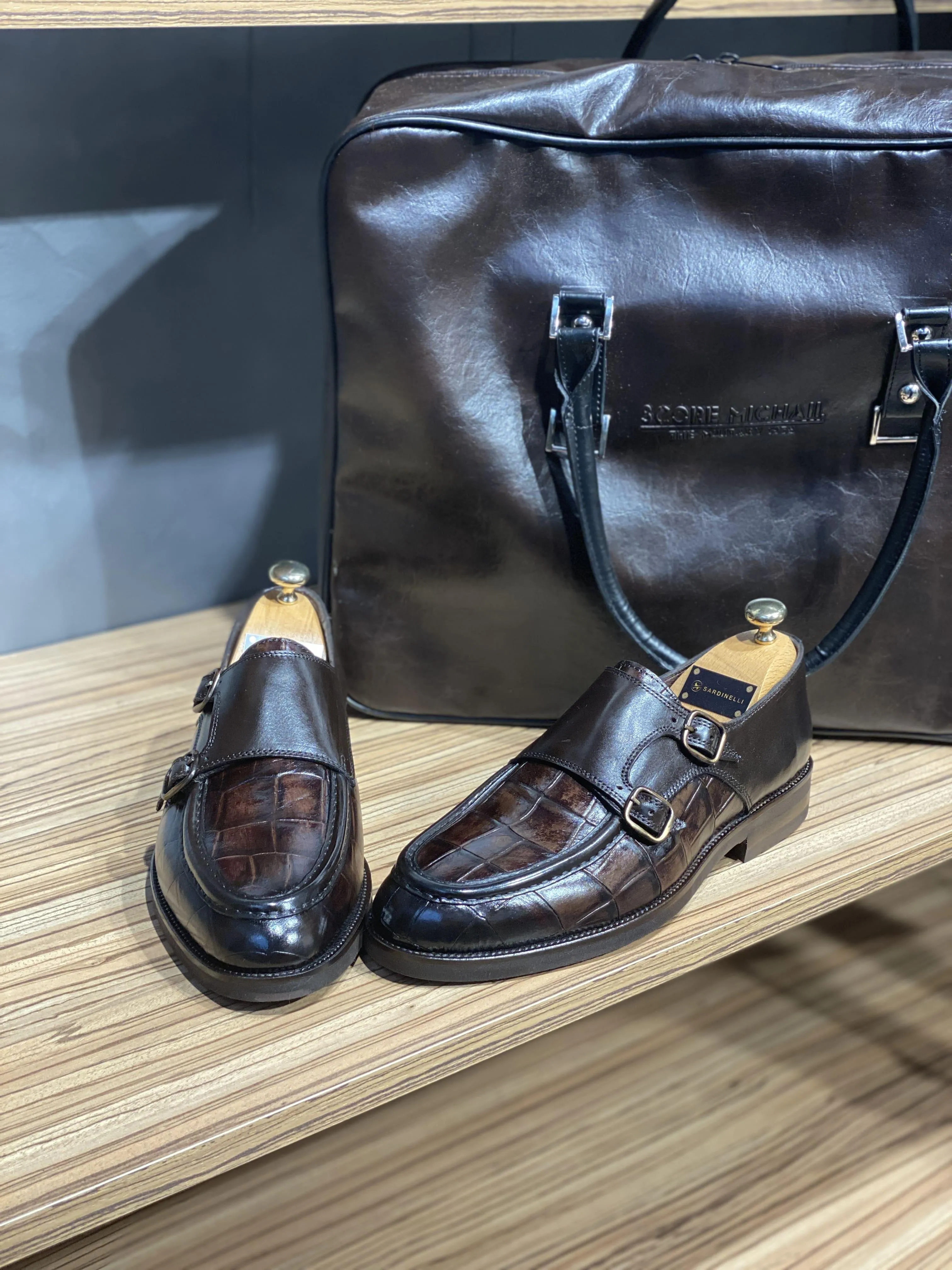 Argeli Brown Buckled Krako Shoes