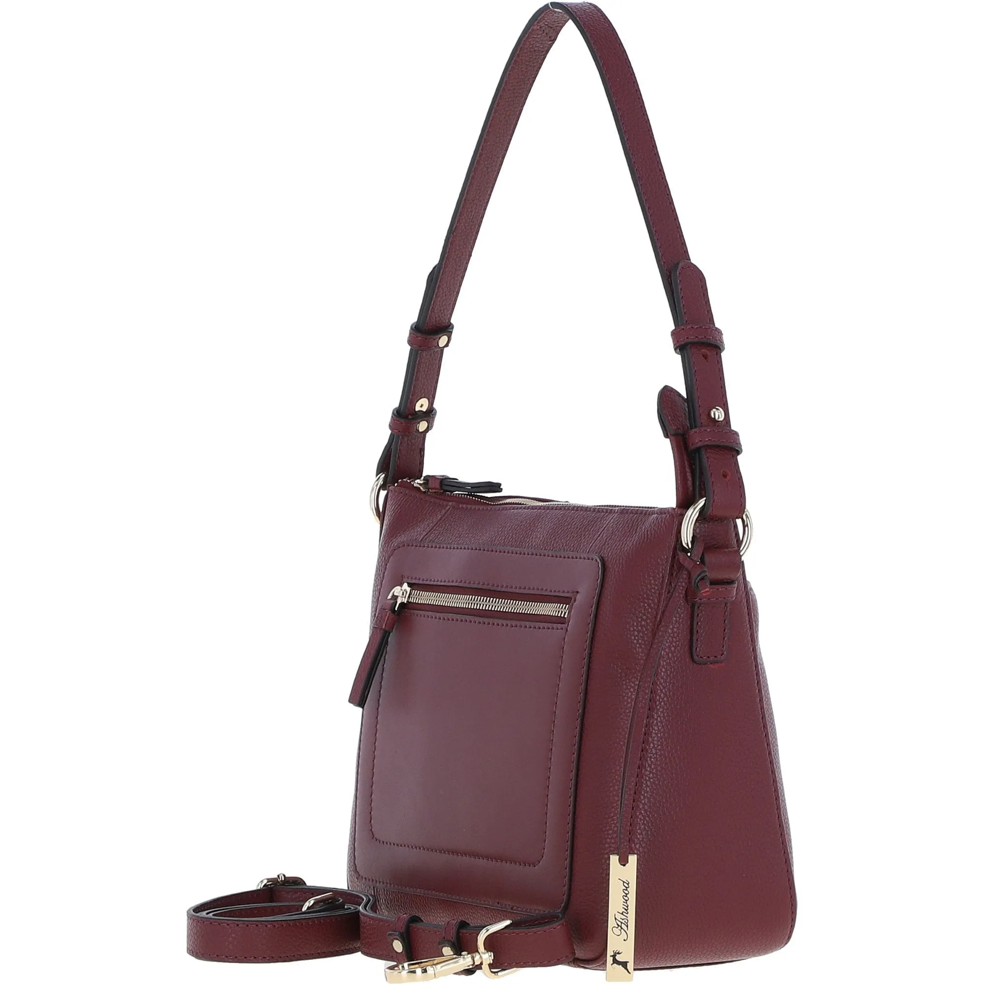 Ashwood Leather Shoulder Bag Wine: Z-72