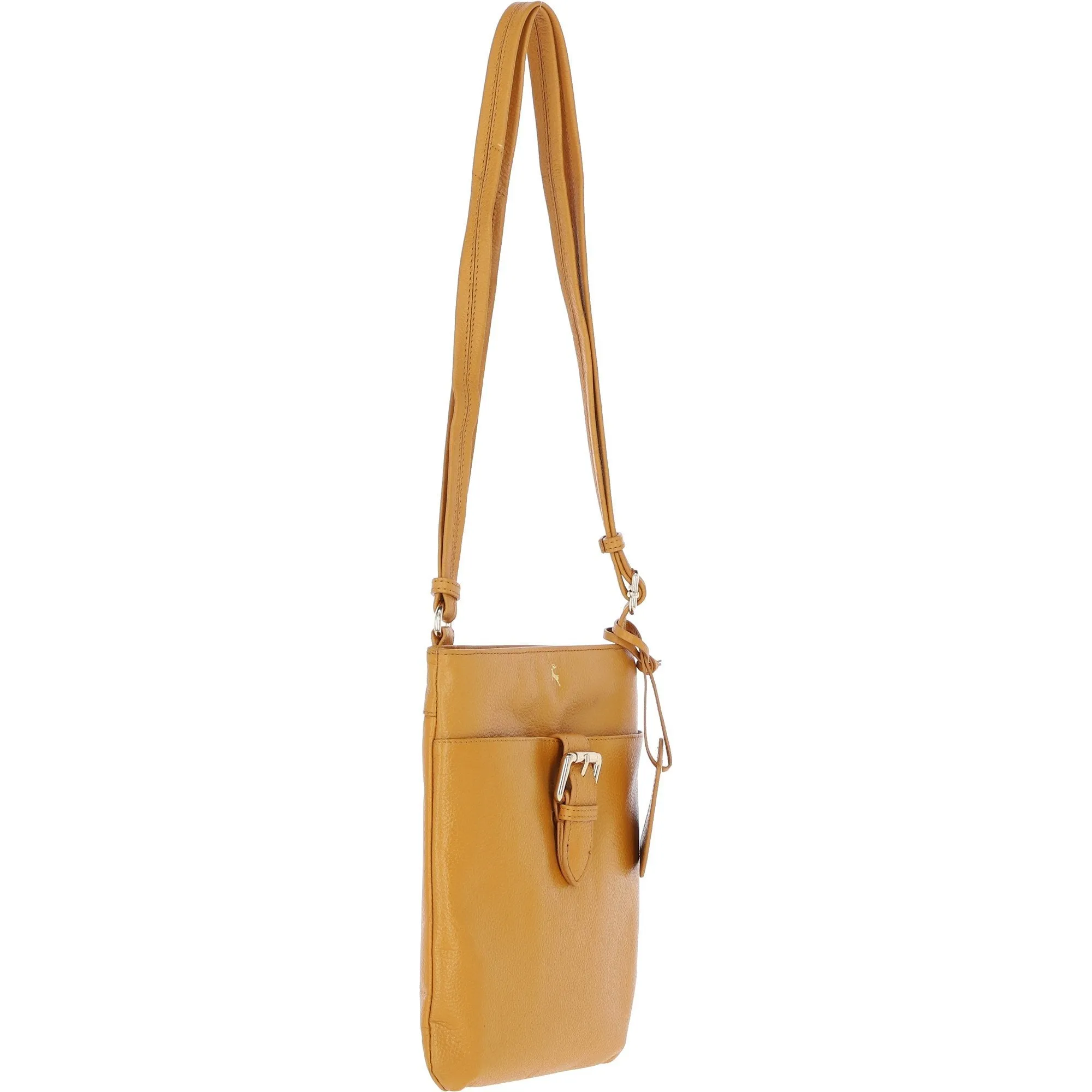 Ashwood Leather Smart Tab Cross Body Bag Mustard: 63621/Tab