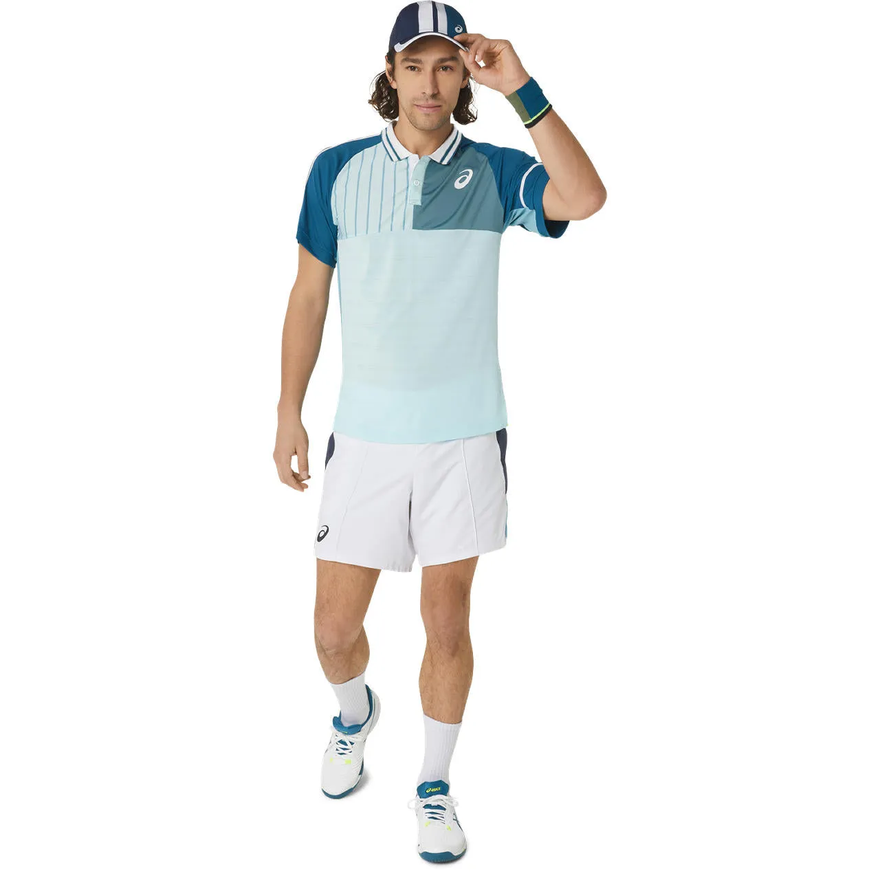 Asics Polo Shirt Match Heren Lichtblauw