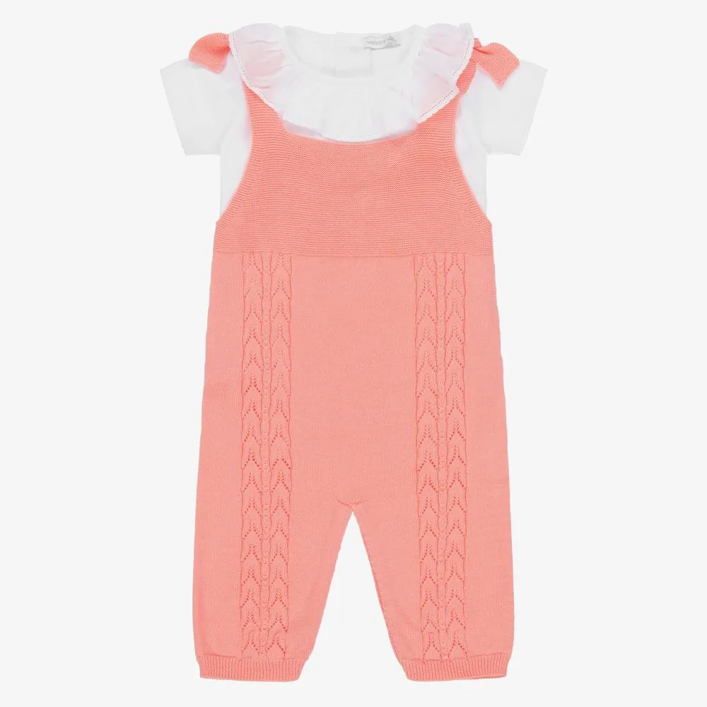 Baby Girls Pink Romper Set