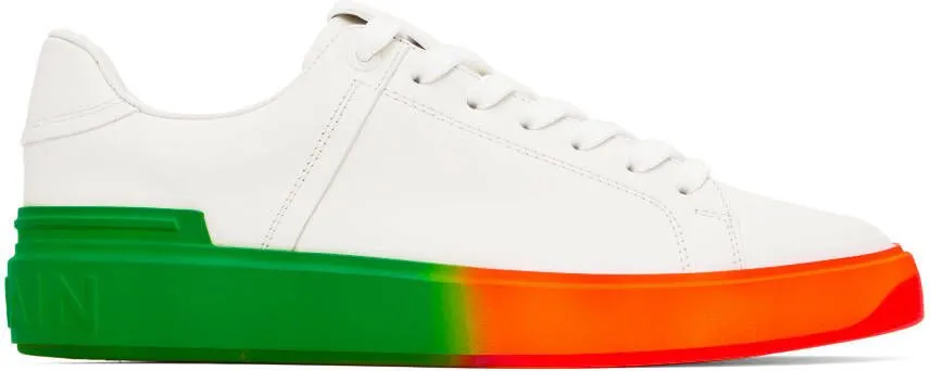 Balmain White B-Court Sneakers