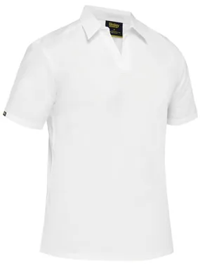 Bisley Workwear BS1404 Shirt - Food - V-Neck - Short Sleeve - White - XS