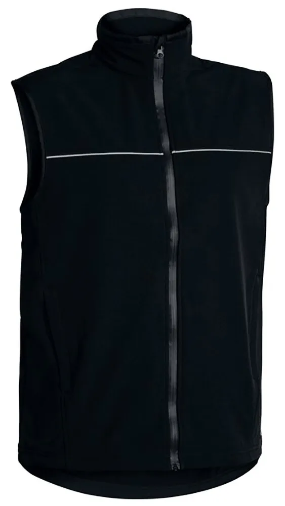 Bisley Workwear BV0360 Vest - Men's Soft Shell - Black - XS