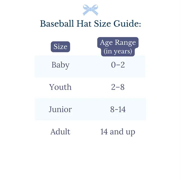 Bits & Bows Customizable Seersucker Baseball Hat, Blue