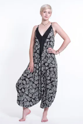 Blooming Elephant Romper in Black