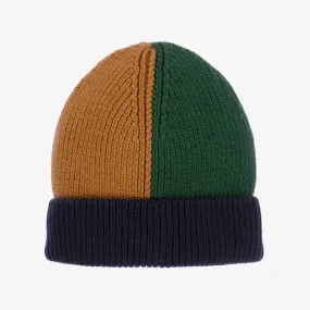 Boys Green & Blue Cotton Knit Hat