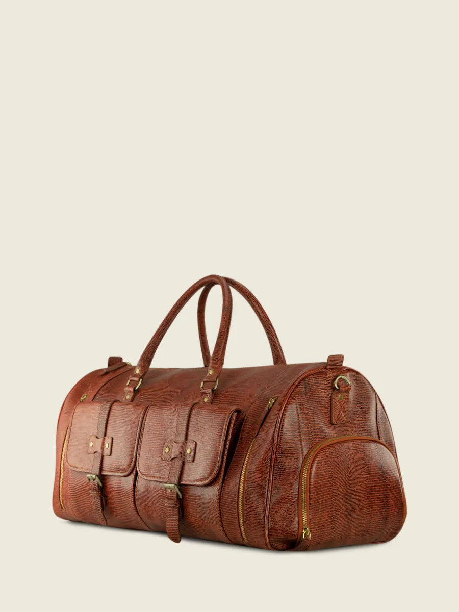 Brown Leather Bag for Men - Le48h 1960 Amber | PAUL MARIUS