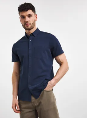 Buy JACAMO Button Down Pique Shirt Navy 20 | Workwear | Tu