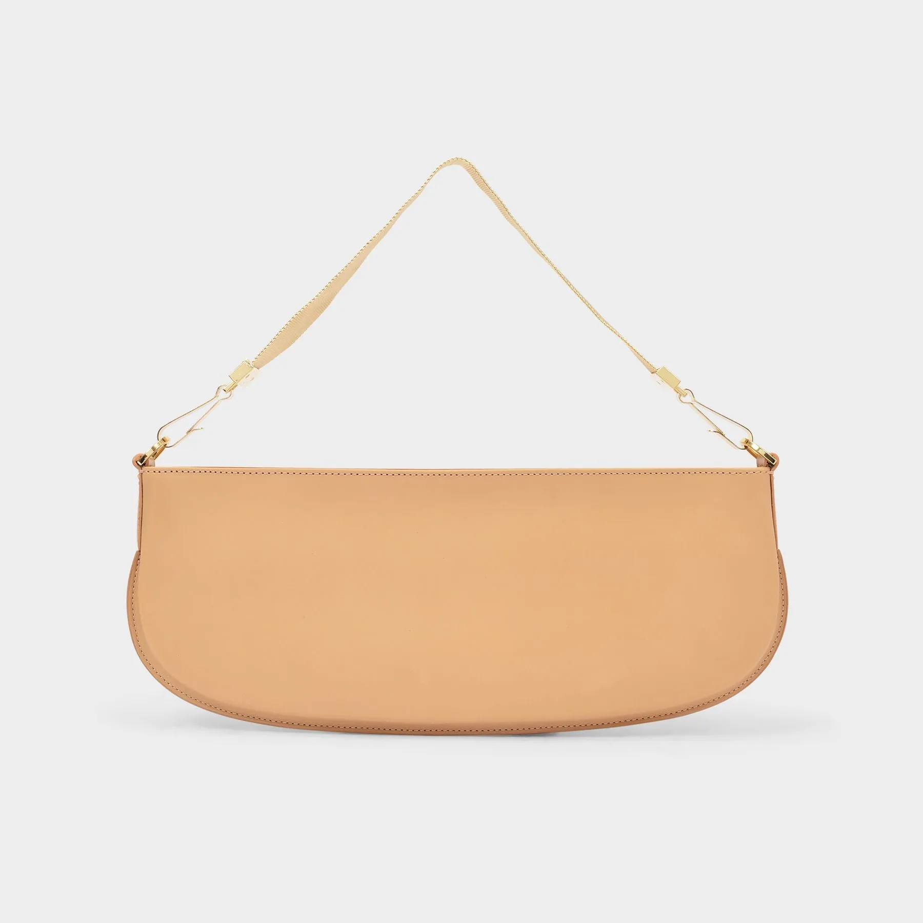 By Far  Beverly Bag in Beige Leather