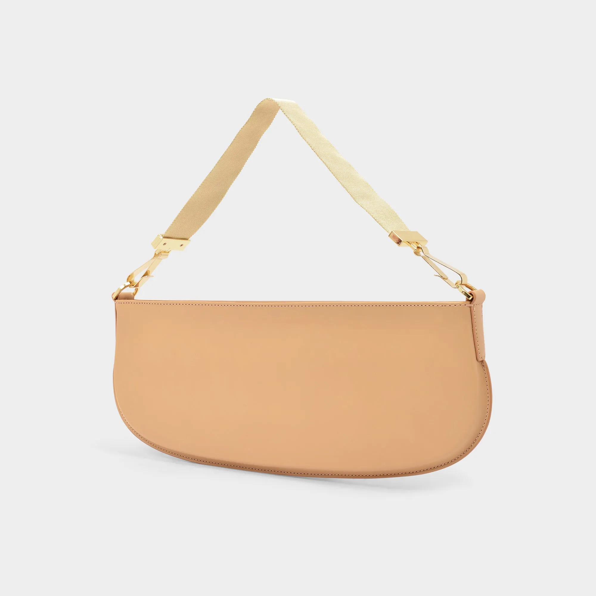 By Far  Beverly Bag in Beige Leather