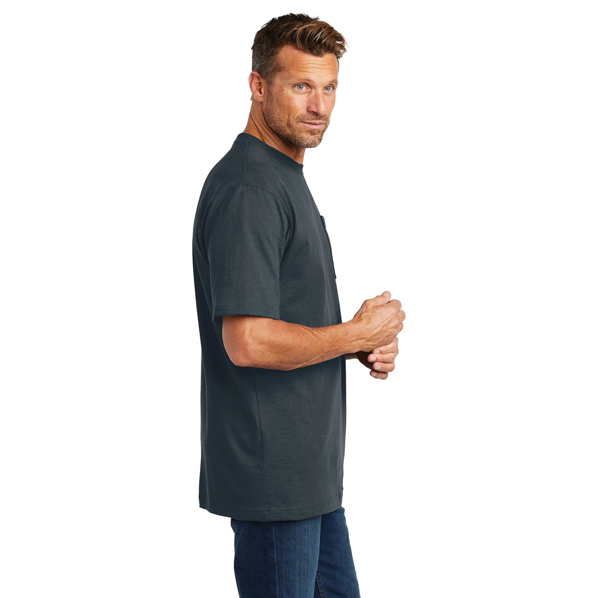 Carhartt K87 Workwear Pocket Short Sleeve T-Shirt - Bluestone