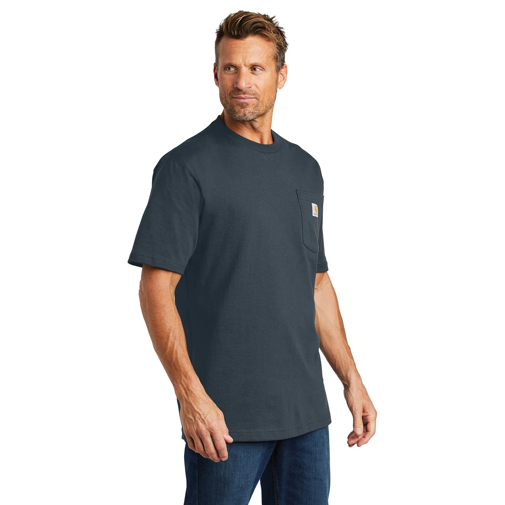 Carhartt K87 Workwear Pocket Short Sleeve T-Shirt - Bluestone