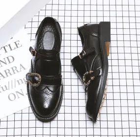 Cesar Leather Shoes in Black Color