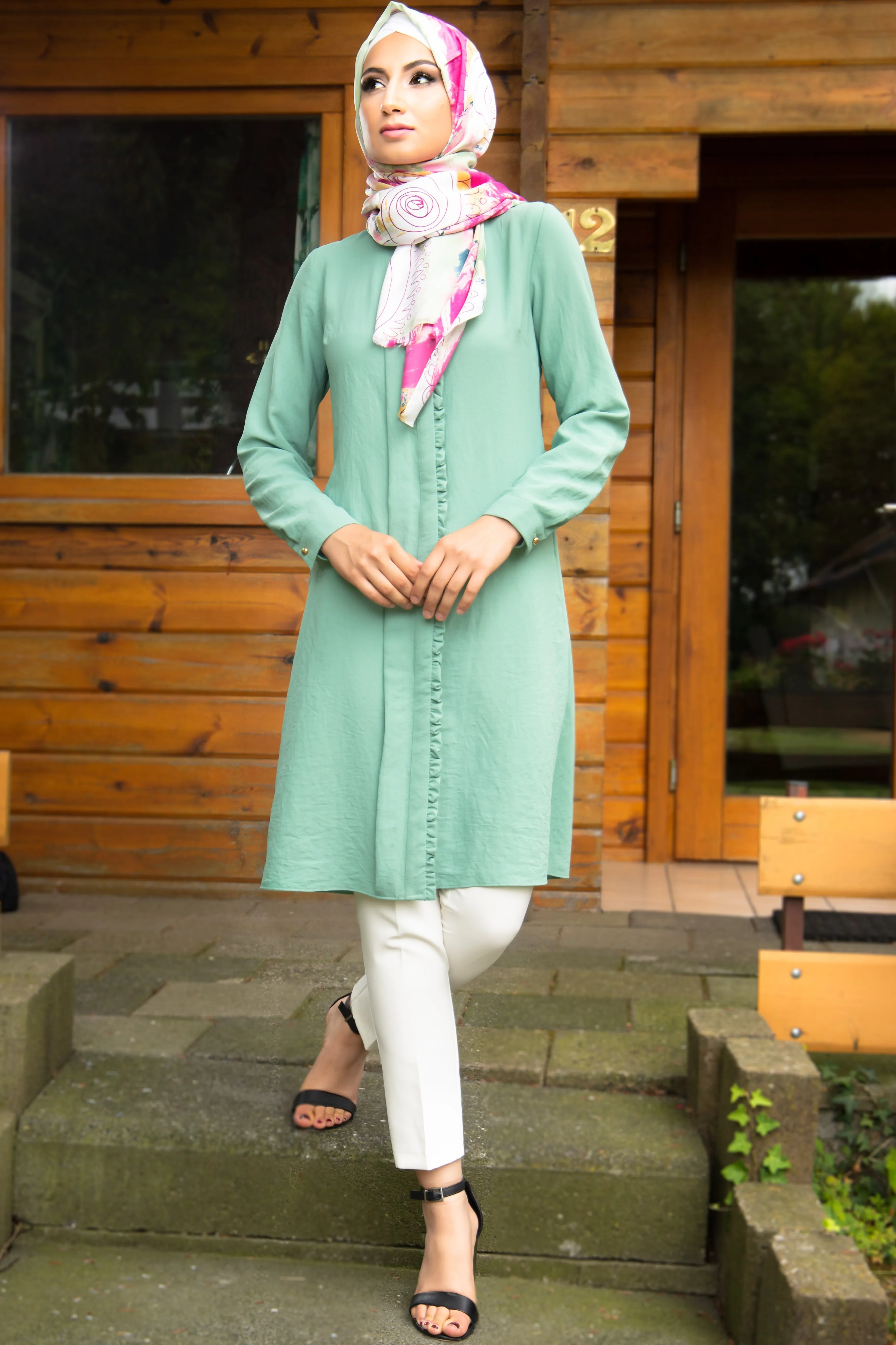 Chic Long Tunic Light Green | By Puane