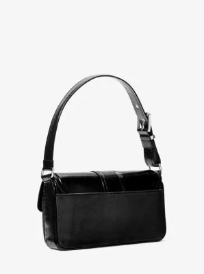 Colby Medium Crackled Leather Shoulder Bag