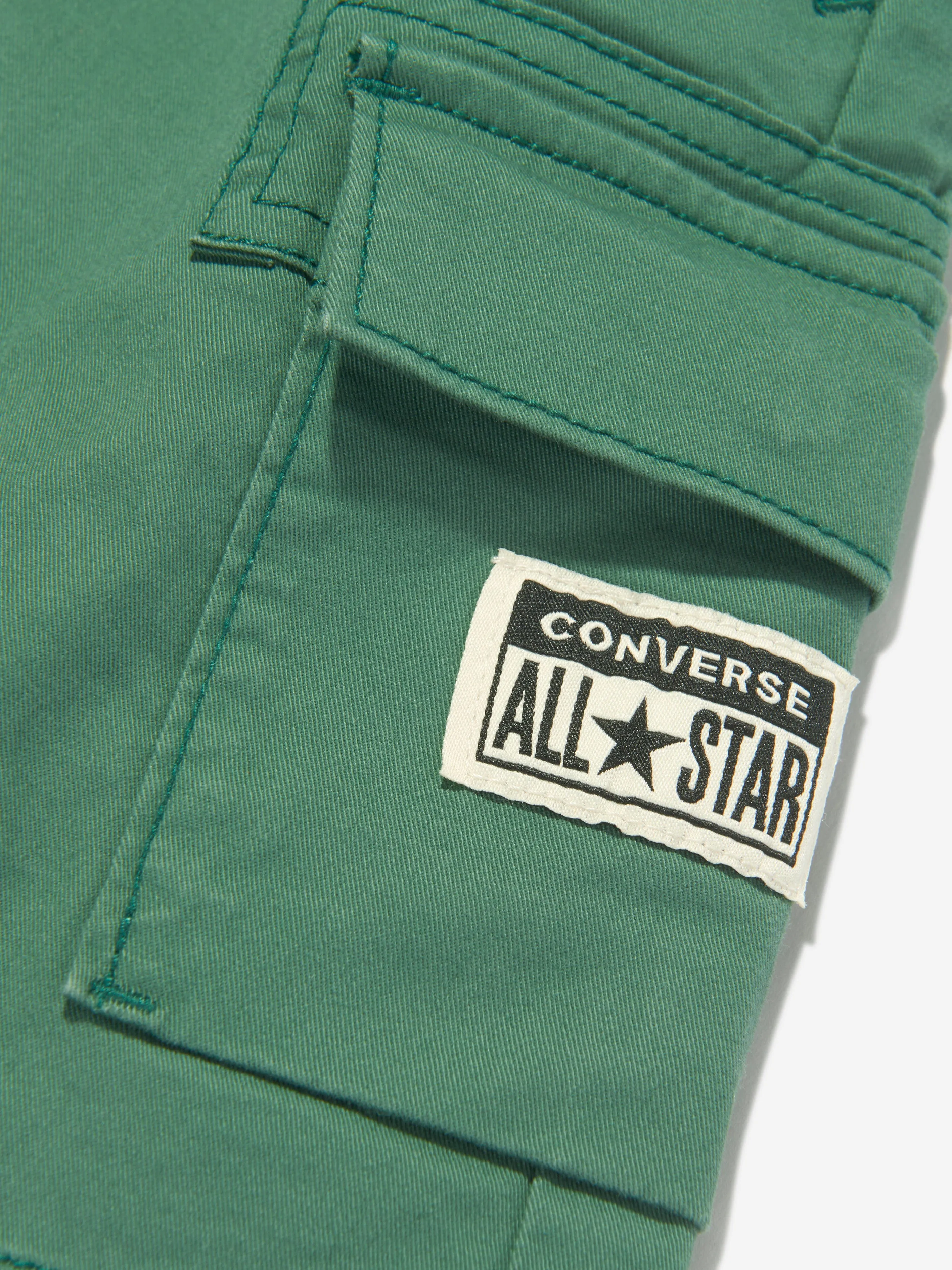 Converse Boys Lifestyle Woven Cargo Shorts in Green