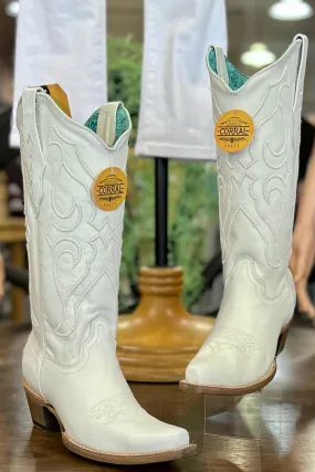 Corral LD White Embroidery Boot