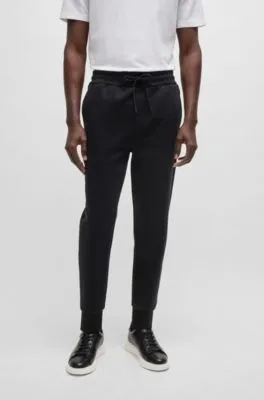 Cotton-blend tracksuit bottoms with contrast insert