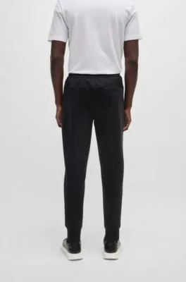 Cotton-blend tracksuit bottoms with contrast insert