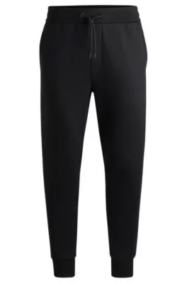 Cotton-blend tracksuit bottoms with contrast insert