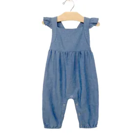 Crossback Long Romper - Chambray