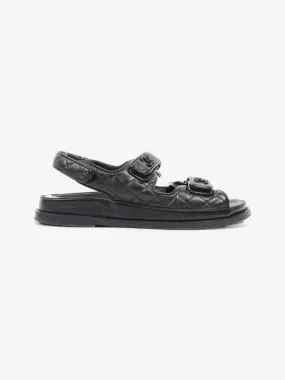 Dad Sandals Black Leather EU 40 UK 7