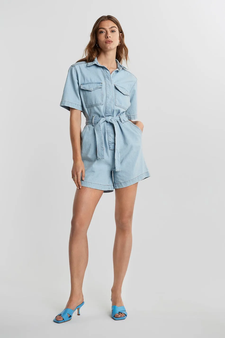 Denim romper