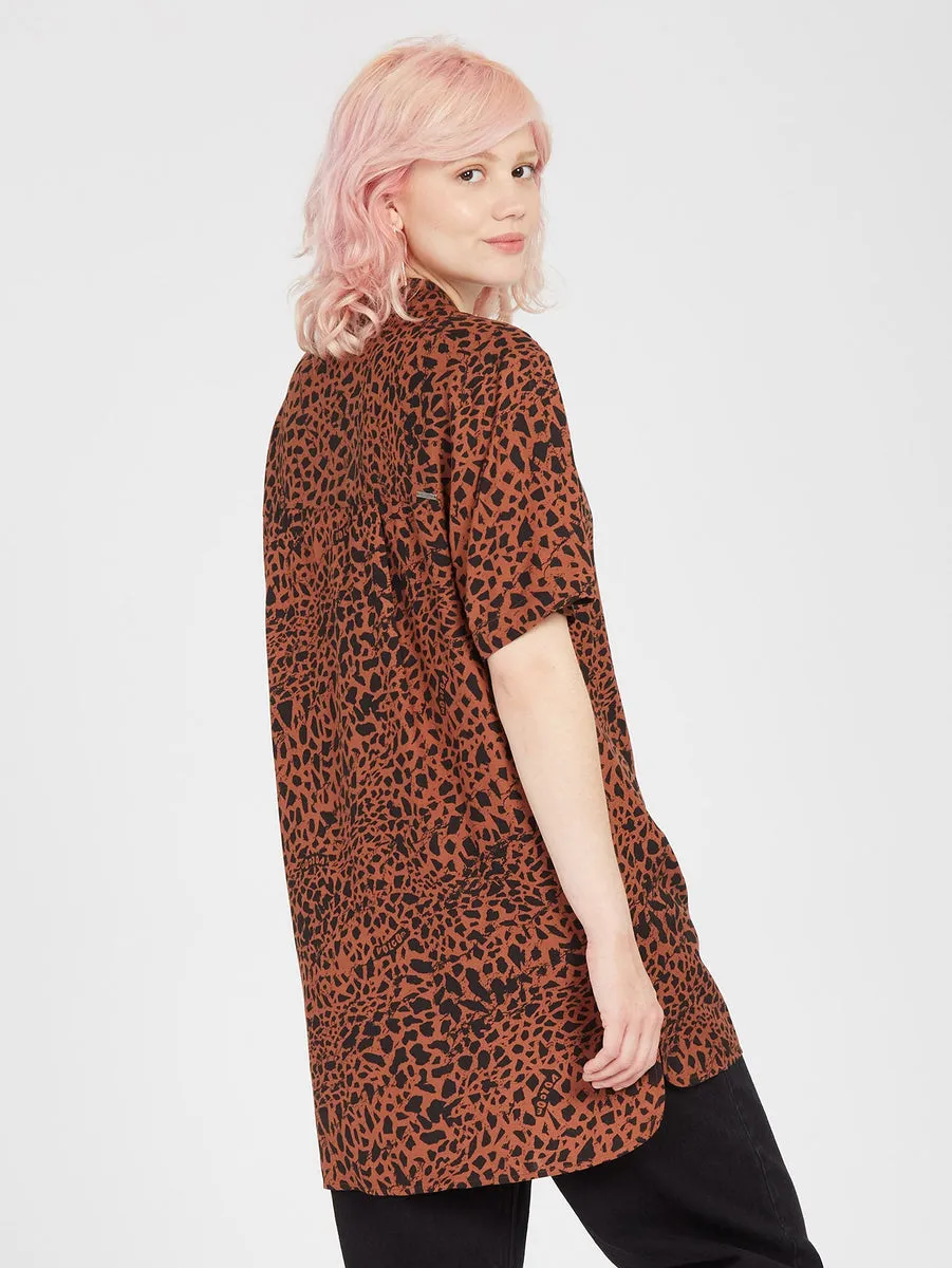 Dino Tea Shirt Tunic - DARK CLAY