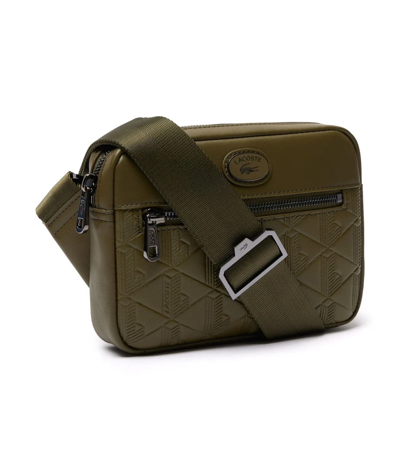 Embossed Monogram Shoulder Bag Ivy Green