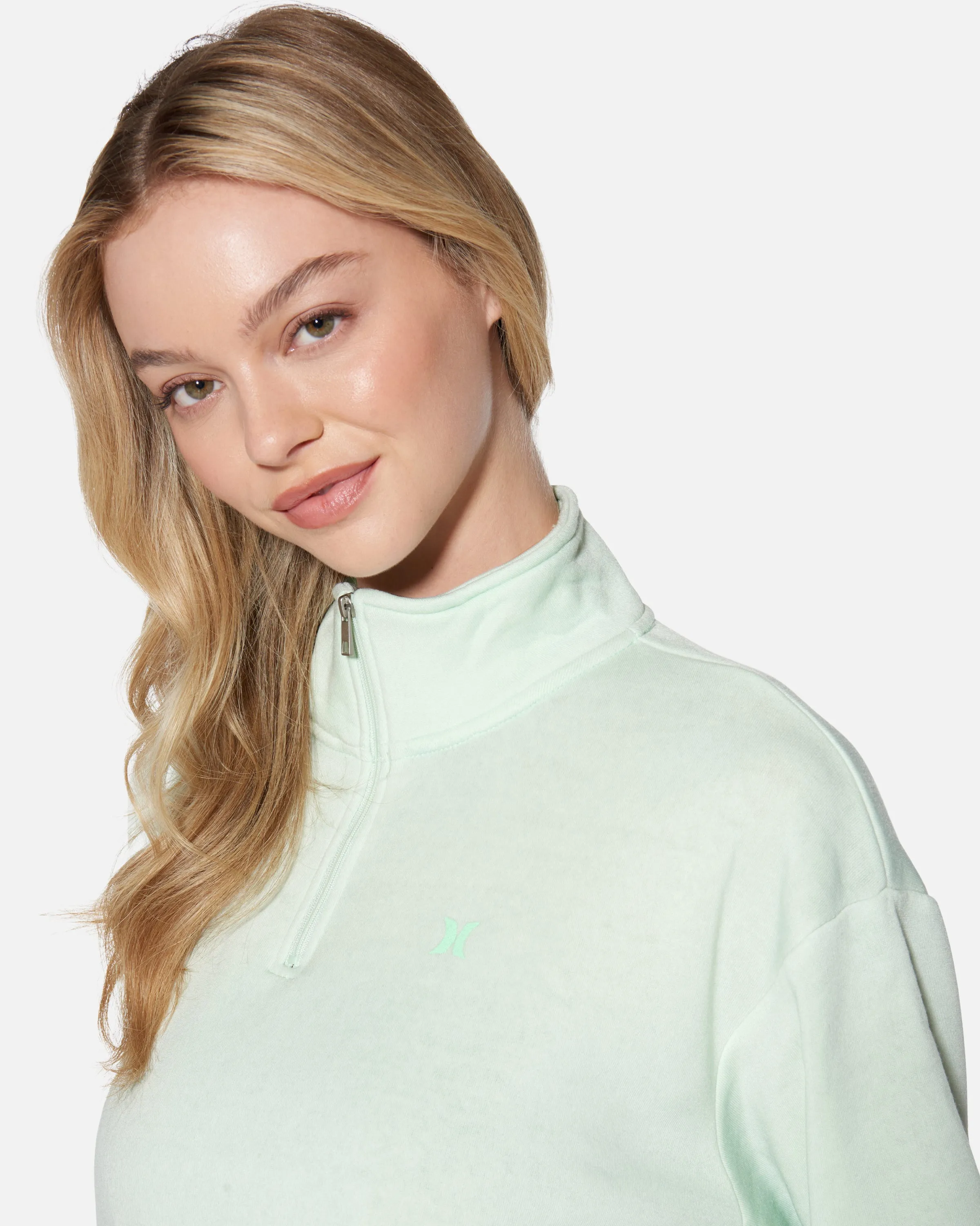 Essential Burnout Fleece Half Zip Sweatshirt