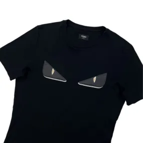 Fendi Bag Bugs Black Leather T Shirt