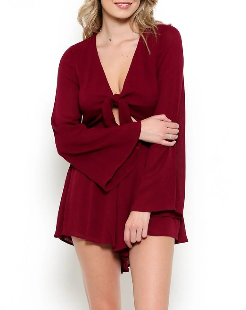 Final Sale - A Love Like This Romper - Burgundy