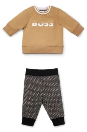 Gift-boxed logo tracksuit for babies