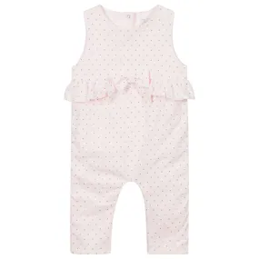 Girls Pink Cotton Romper