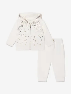 Guess Baby Girls Logo Tracksuit in Ivory