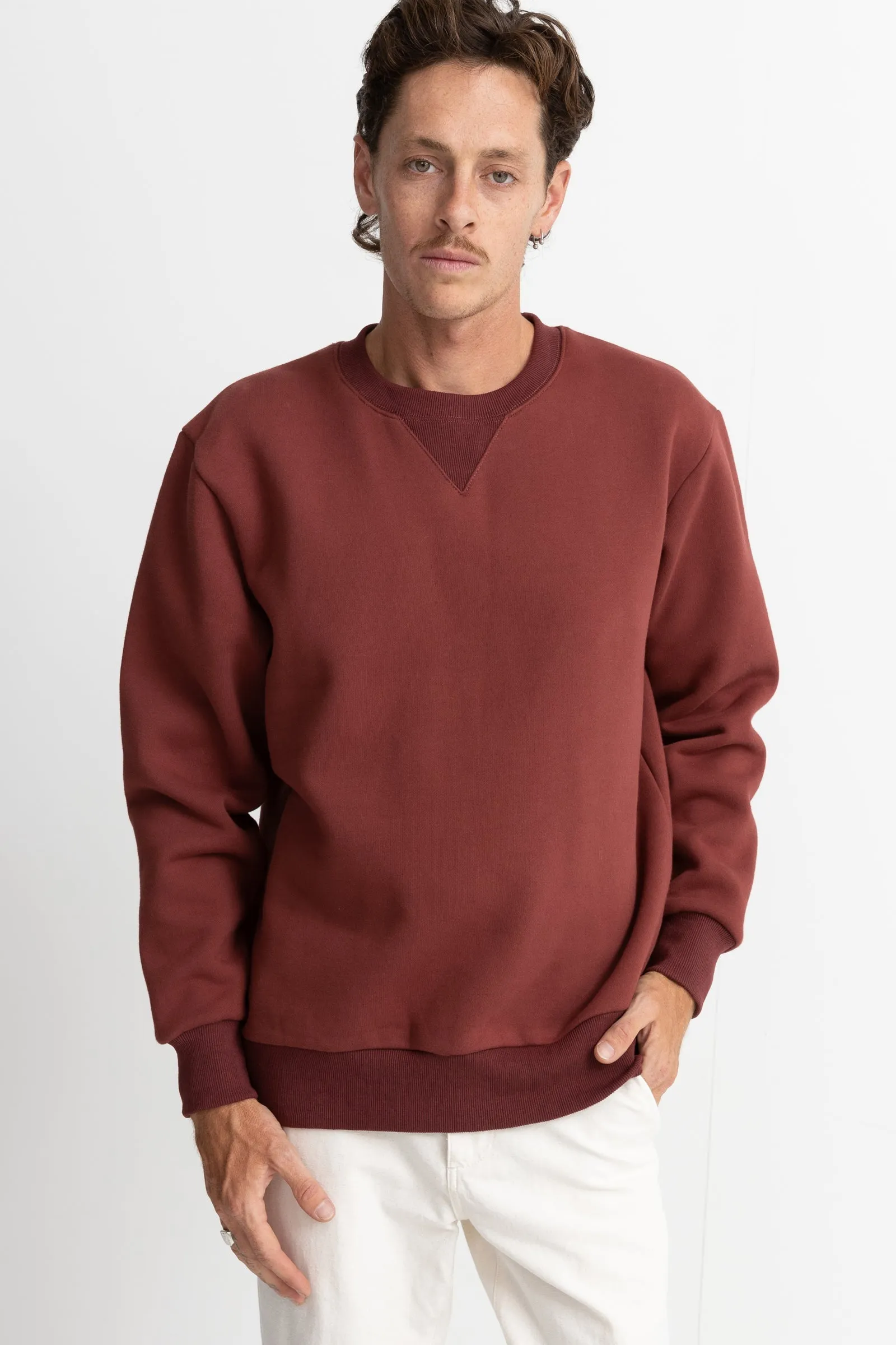 Heavyweight Fleece Crew Brick