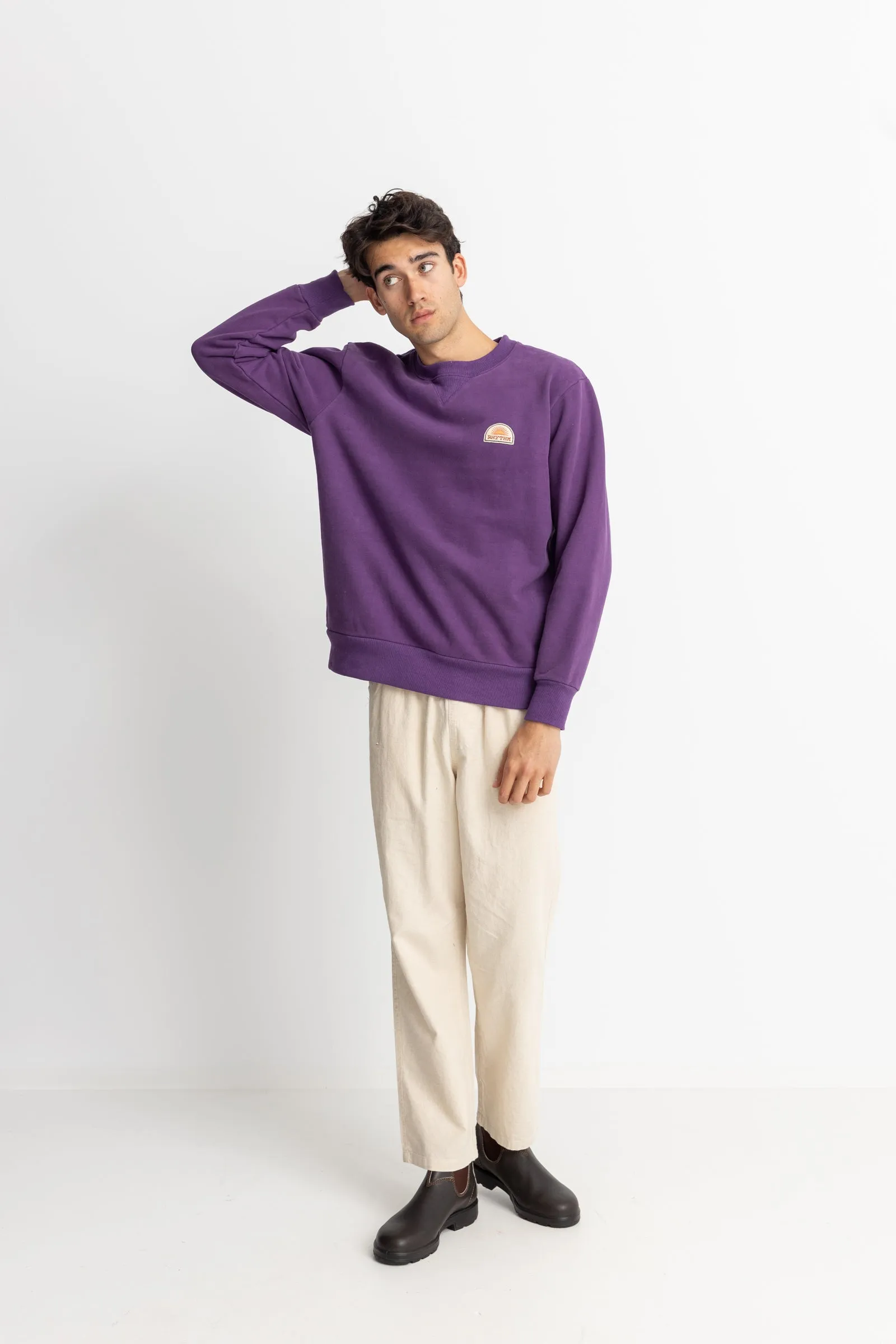 Heavyweight Fleece Crew Plum