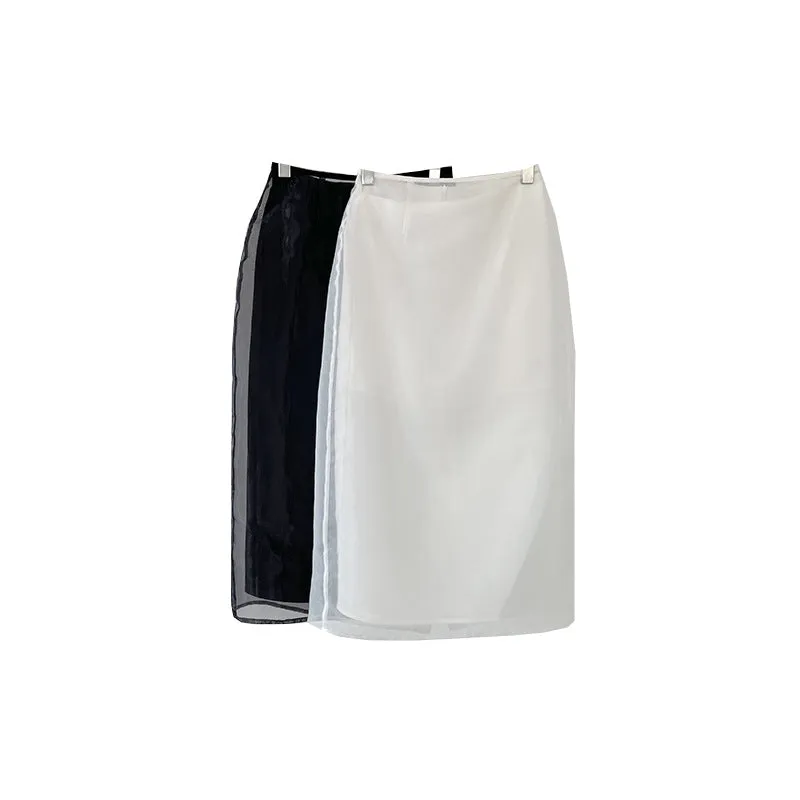 Hollow Mesh Stitching Skirt