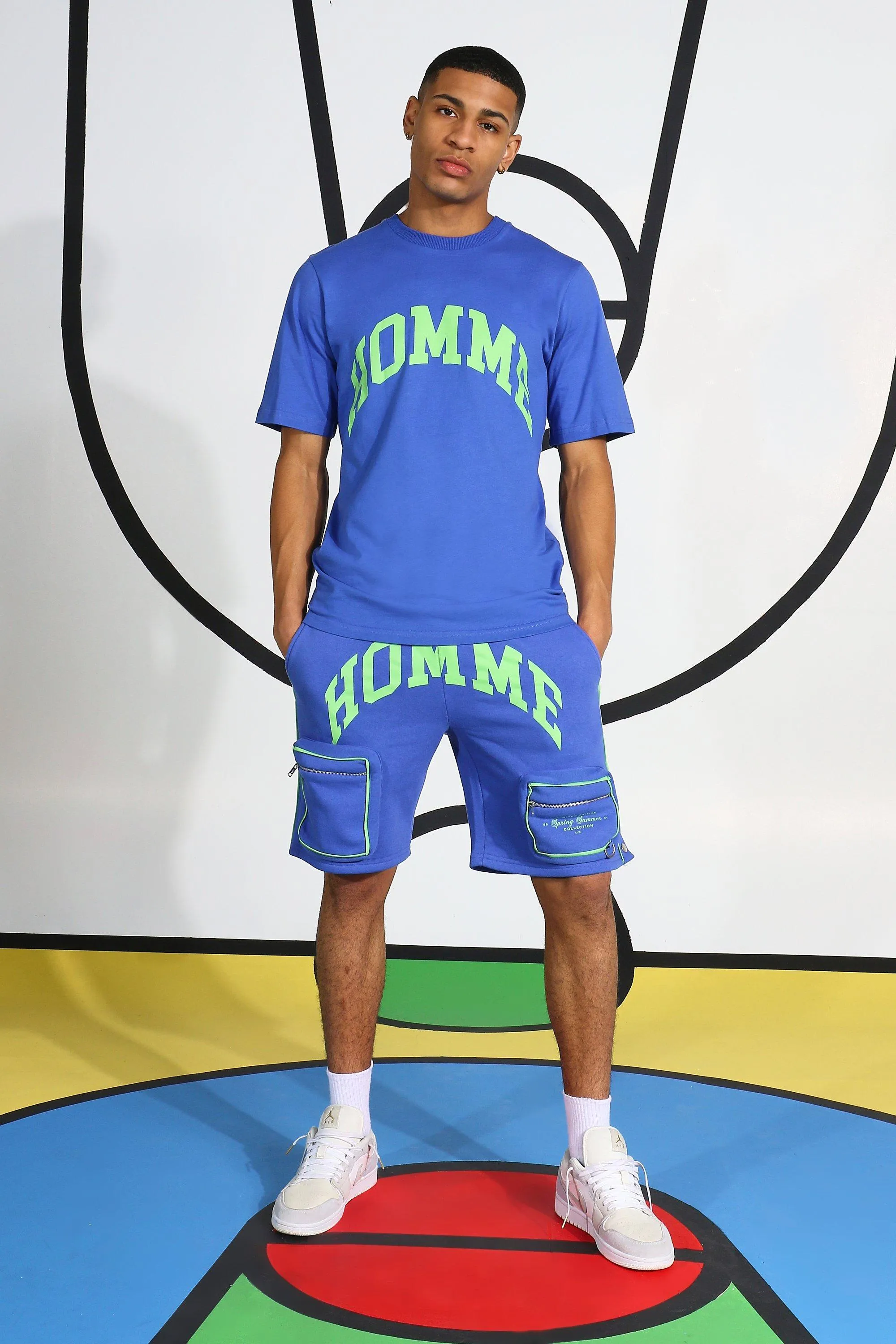 Homme Printed Short Tracksuit