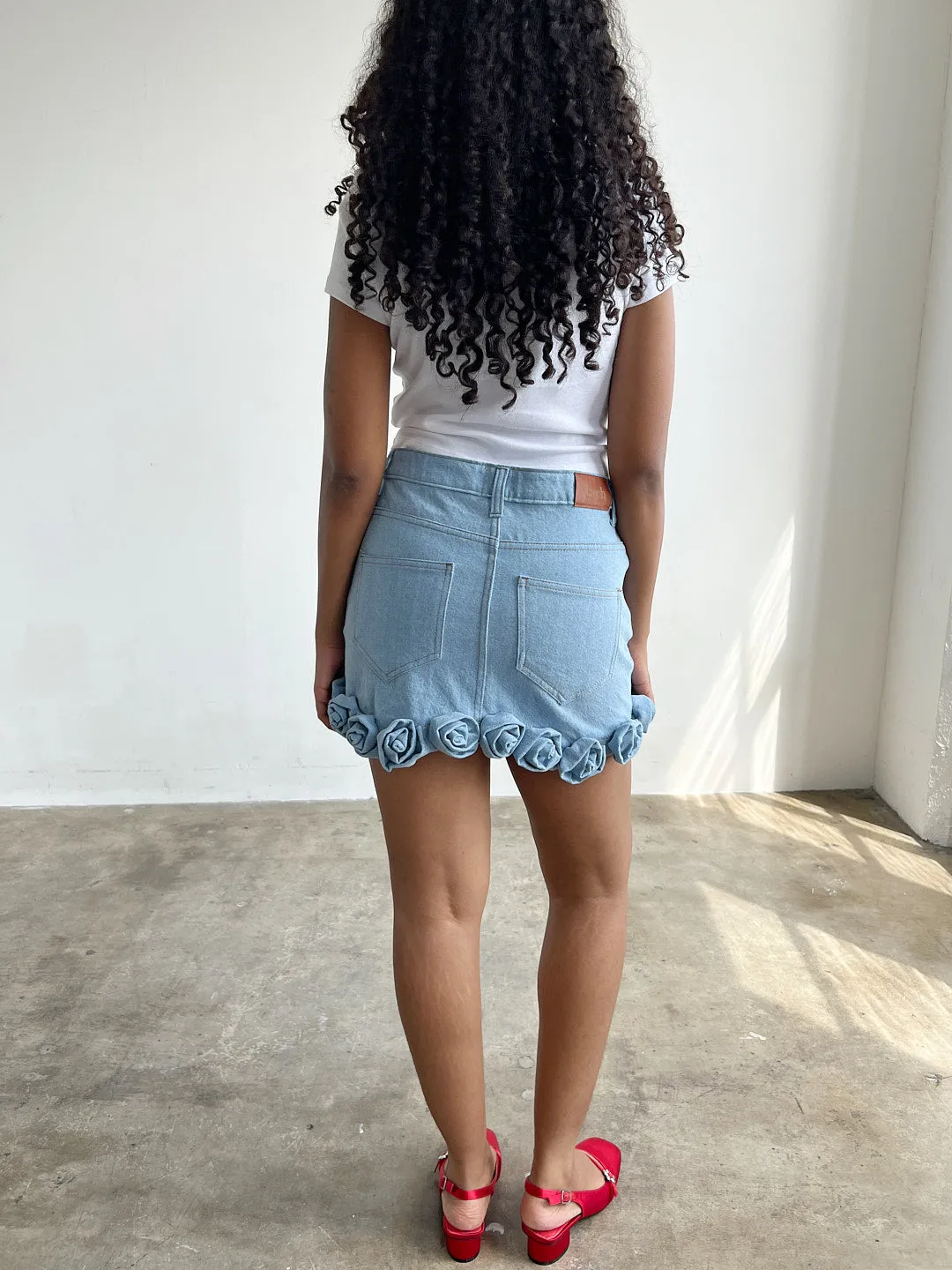 Ira Roses Skirt - Denim