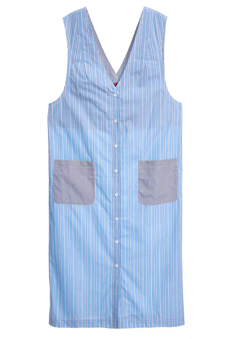 iROO V-neck Pinstripe Long Vest