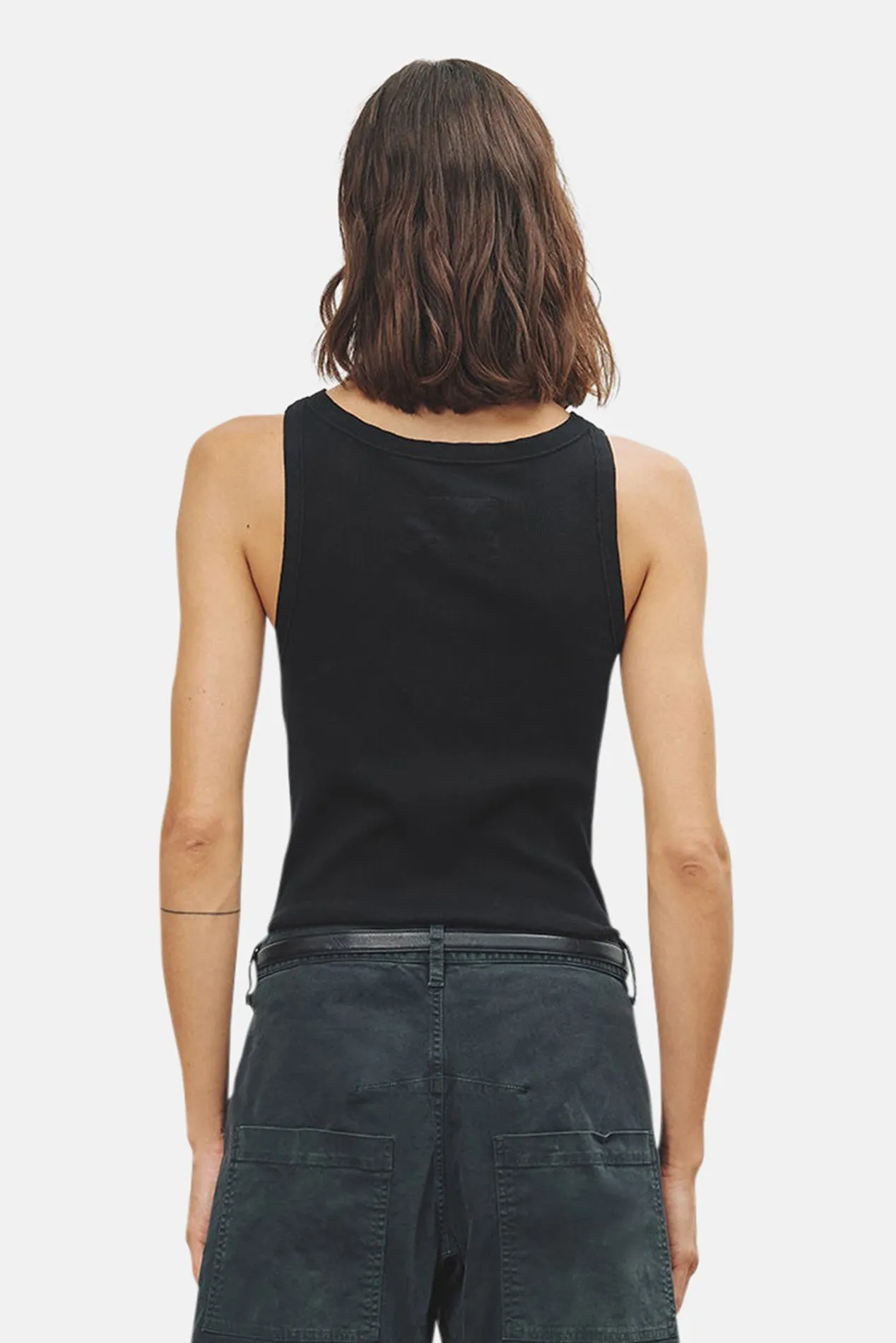 Jennifer Rib Tank Jet Black