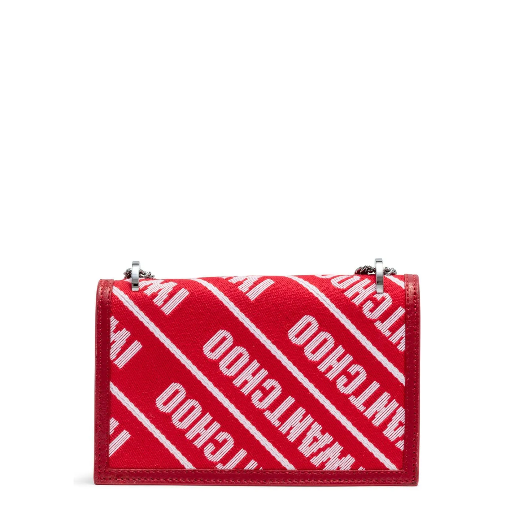 Jimmy Choo Finley red logo cross body bag