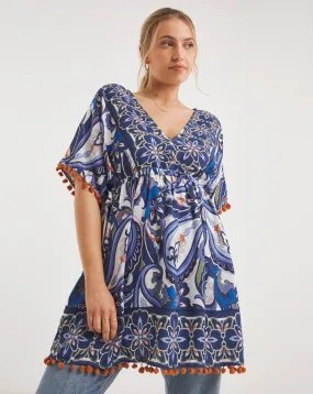 Joe Browns Floral Tunic With Pom Pom Detail | Simply Be