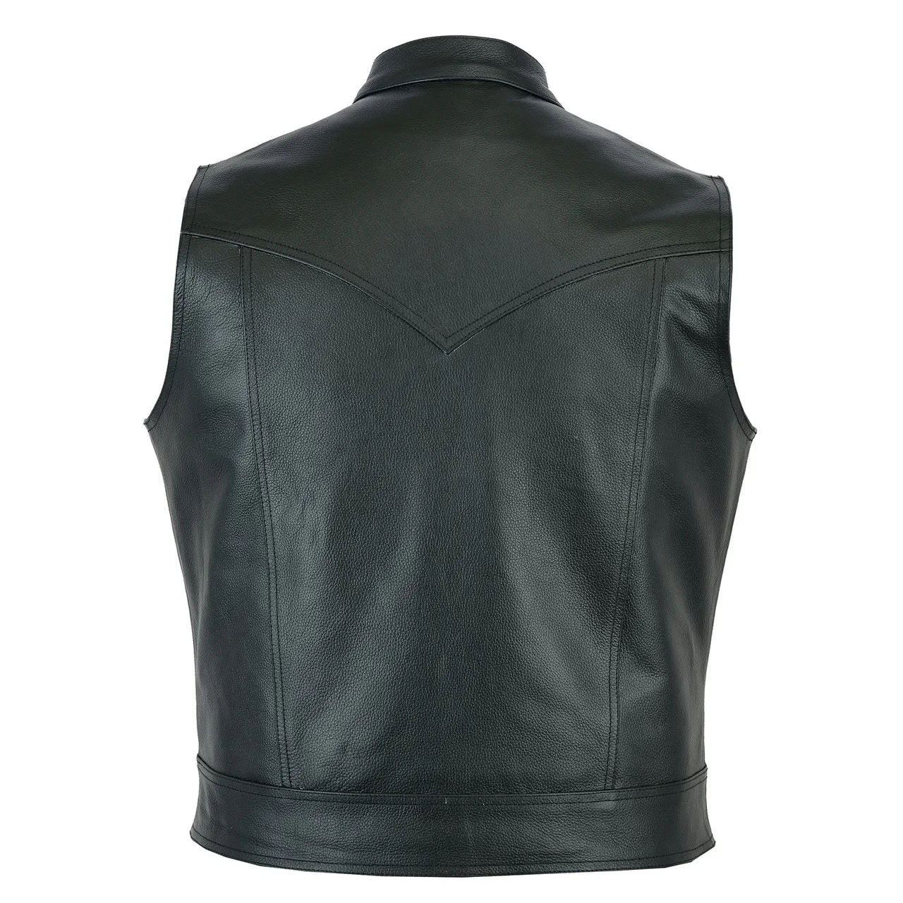 Johnny Reb Pacific Black Leather Vest